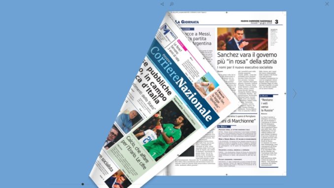 Nuovo corriere nazionale Governo trattativa segreta Ue 8 giugno 2018