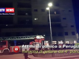 Si barrica al quarto piano e minaccia di gettarsi di sotto a Perugia