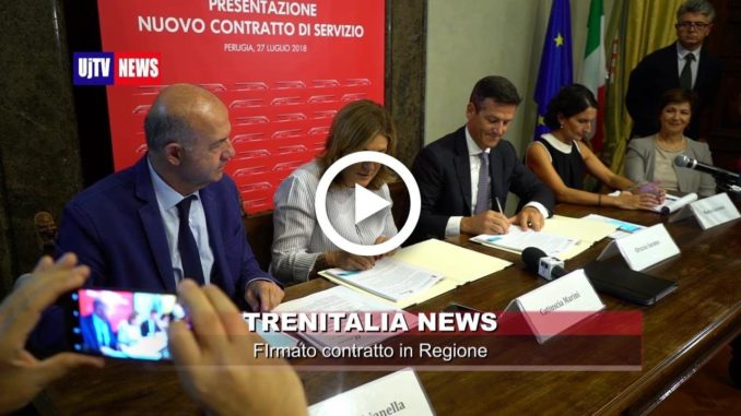 Trasporto ferroviario, Regione Umbria sottoscrive contratto con Trenitalia.