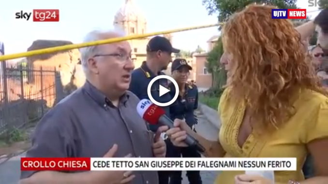 Roma, crollo tetto chiesa, il parroco, evento inaspettato