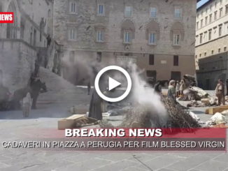 Blessed virgin, Perugia si trasforma in set cinematografico, cadaveri in piazza