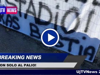 Non solo al Palio ma anche allo Stadio, il video del drappo