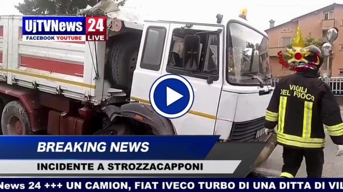 Camion rompe assale e perde le ruote, incidente a Strozzacapponi video della Pievaiola