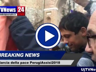 Marcia PerugAssisi il video streaming dall'arco di San Girolamo, intervento del sindaco Andrea Romizi