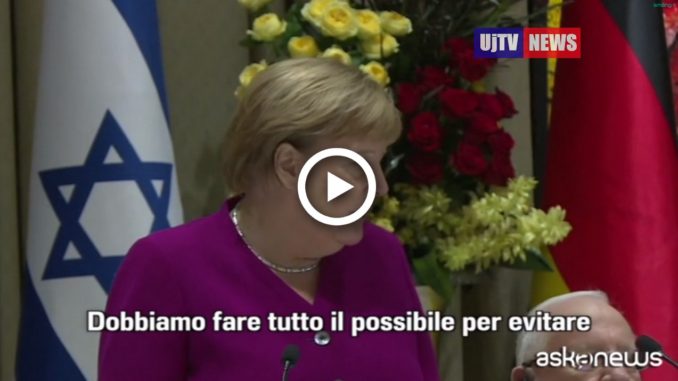 Merkel in Israele: Fare tutto per evitare armamento nucleare Iran