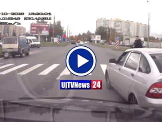 Fa il prepotente per strada, lo spray al peperoncino lo ferma, video virale