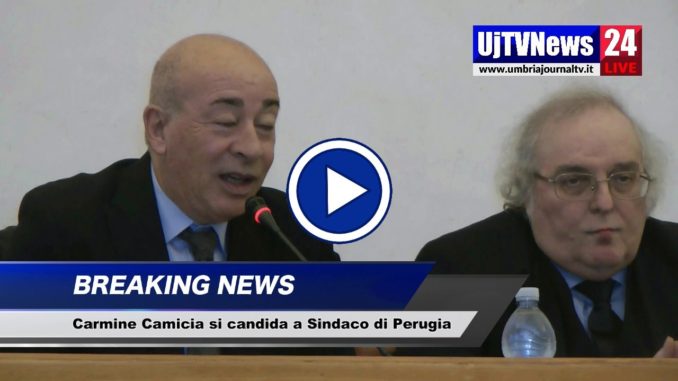 Carmine Camicia candidato a sindaco di Perugia, ecco la sua ricetta, video