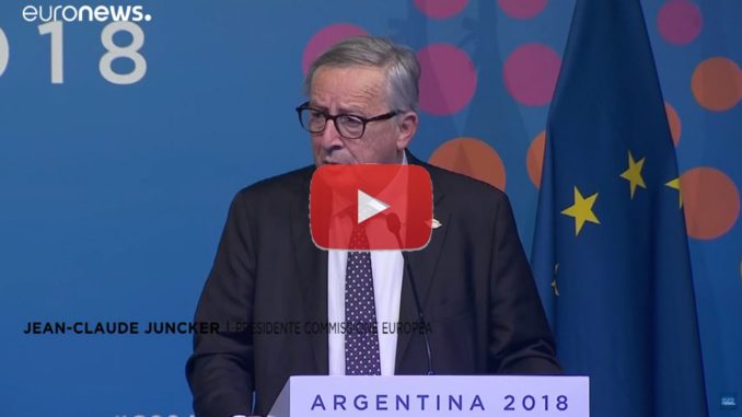 Juncker parla di Conte, non siamo in guerra con l'Italia, video Euronews