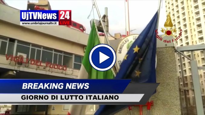 Morto vigile del fuoco Stefano Colasanti lutto e raccoglimento in tutte le sedi italiane, il video