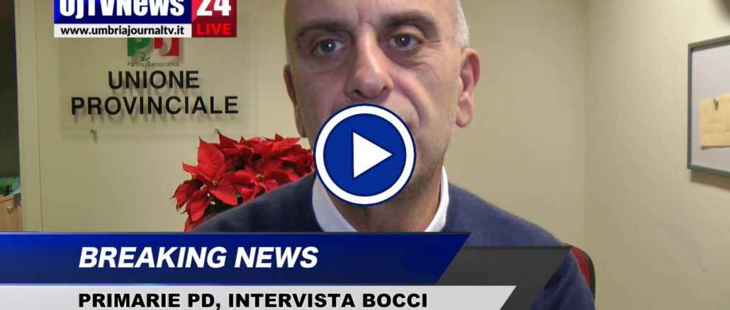 Primarie PD, vince Bocci, le sue prime parole, intervista video