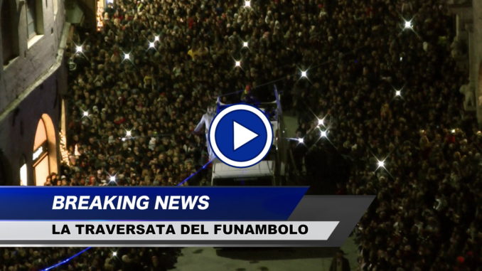 La traversata del funambolo Andrea Loreni, il video completo