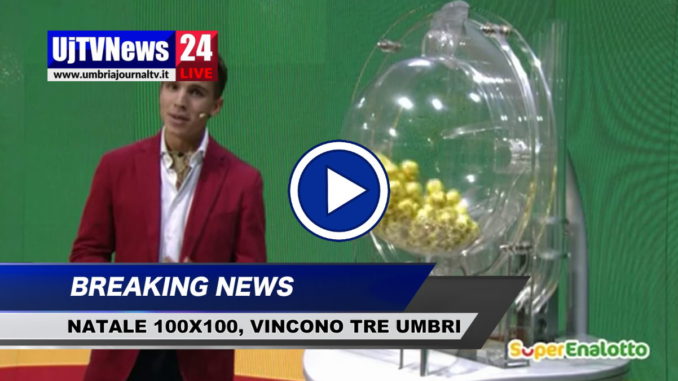 Superenalotto, Natale 100x100, vincono anche tre umbri