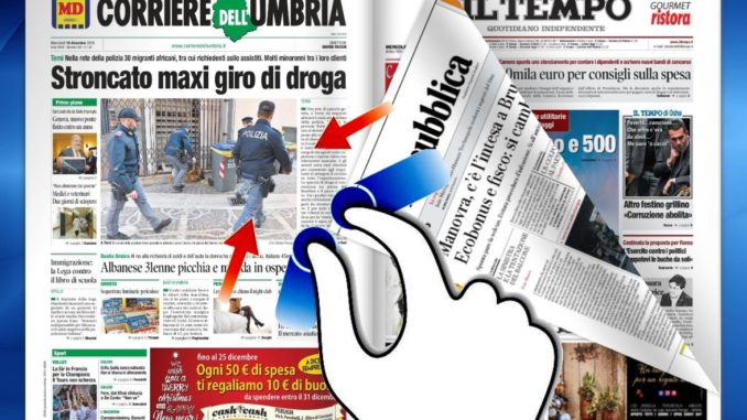 Video rassegna stampa umbra e nazionale di mercoledì 19 dicembre 2018