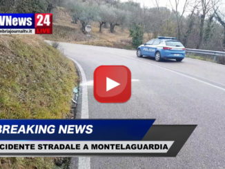 Incidente stradale a Montelaguardia di Perugia, nessun ferito, video