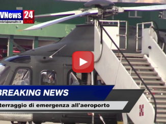 Atterraggio di emergenza per elicottero all’aeroporto di Perugia