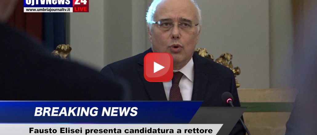 Fausto Elisei presenta la sua candidatura a rettore dell'Università di Perugia