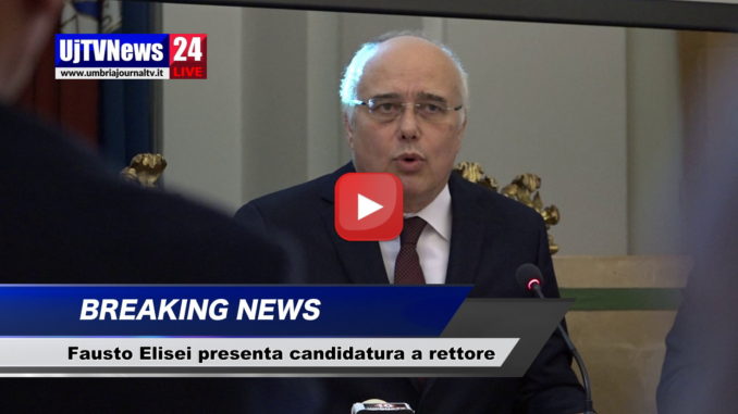 Fausto Elisei presenta la sua candidatura a rettore dell'Università di Perugia