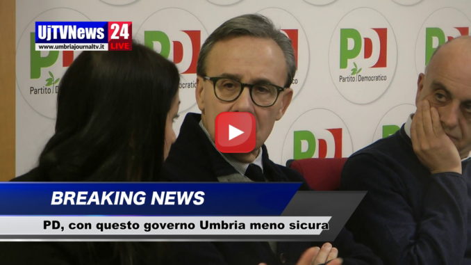 Con questo governo l’Umbria è meno sicura, lo dicono Bocci e i parlamentari Pd