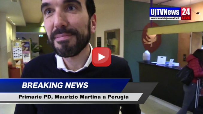 Maurizio Martina, candidato alla segreteria del Pd, a Perugia