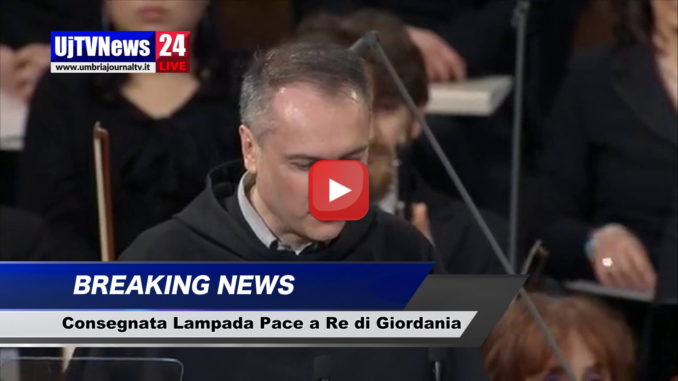 Consegnata la Lampada della Pace a Re Abdullah di Giordania