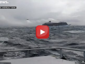 Nave da crociera in avaria al largo della Norvegia, video