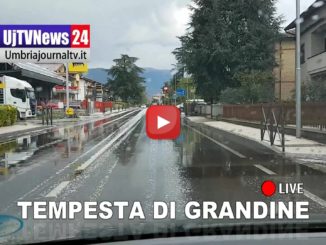 Tempesta di grandine, tuoni e fulmini tra Perugia e Bastia (VIDEO)