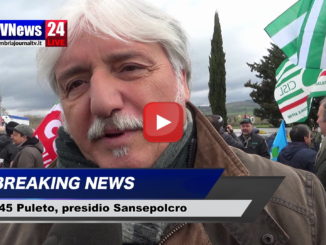 E45 Puleto, presidio Sansepolcro, intervista ai segretari della Cisl di Perugia, Arezzo