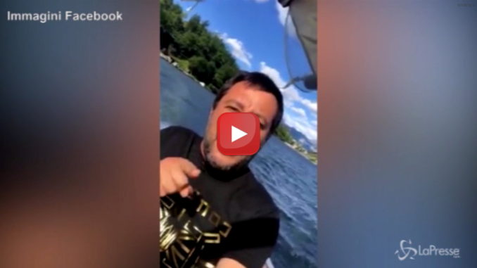 Salvini sul lago di Como: "Controllo che non ci siano barconi all'orizzonte"