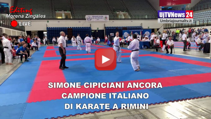 Simone Cipiciani ancora campione italiano di karate a Rimini