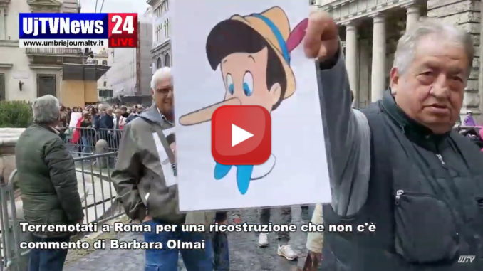 Terremotati a Roma, il video della manifestazione con il commento di Barbara Olmai
