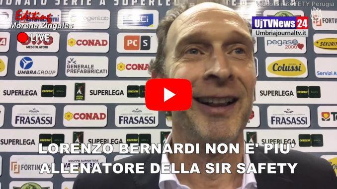Sir Safety, Lorenzo Bernardi non è più allenatore del Perugia