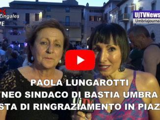 Festa in piazza a Bastia per il neo sindaco Paola Lungarotti