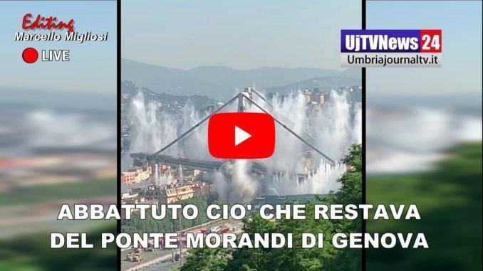 Ponte Morandi a Genova abbattute pile 10 e 11, lungo applauso da oggi è un ricordo