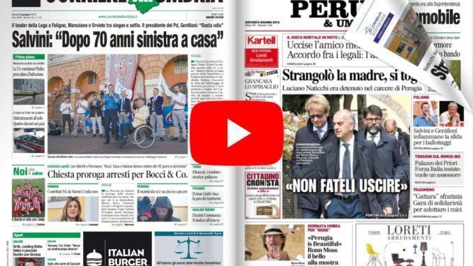 Rassegna stampa video, scrollabile e sfogliabile 6 giugno 2019