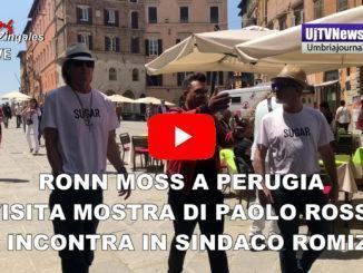 Ronn Moss a Perugia visita mostra Paolo Rossi e incontra il sindaco