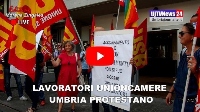 Dipendenti pubblici della Unioncamere Umbria protestano