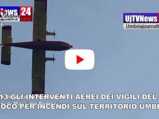 Video degli interventi dei vigili del fuoco per gli incendi in Umbria