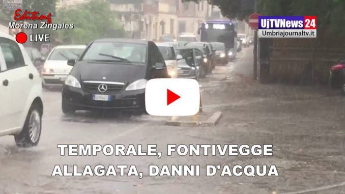 Maltempo Perugia, Fontivegge e piazza del Bacio allagate