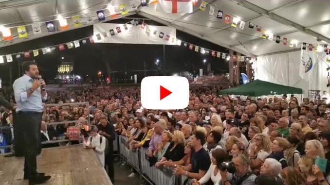 I 5Stelle dell'Umbria mi fanno schifo, Matteo Salvini a Genova