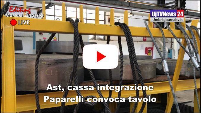 Ast, cassa integrazione per 1200 lavoratori, Paparelli convoca tavolo