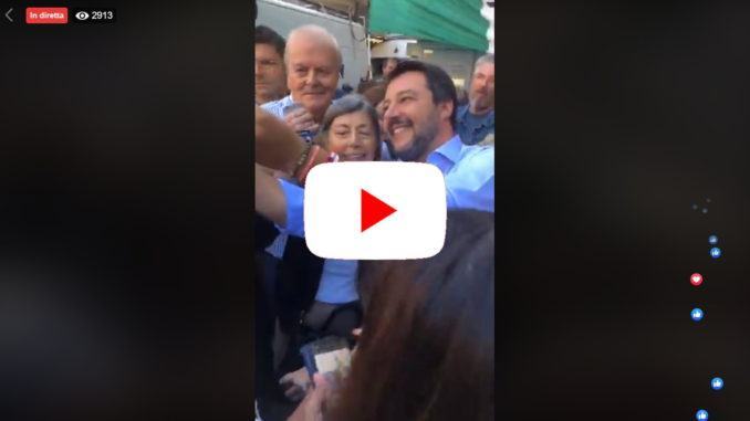 Matteo, Matteo, cori per Salvini nei gazebo in piazza | video diretta