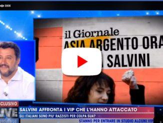 Salvini ha affrontato i Vip che lo hanno attaccato a LIVE #noneladurso
