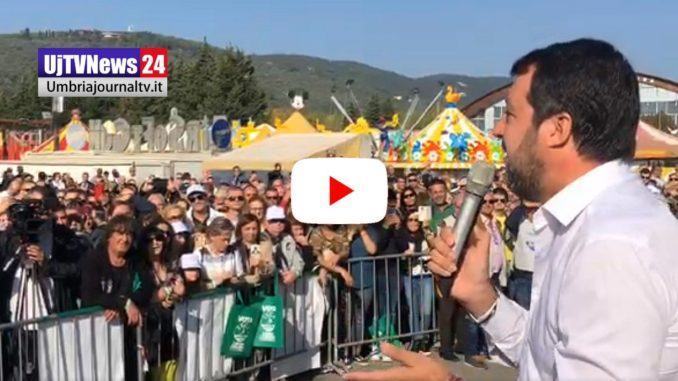 LIVE ? Matteo Salvini oggi di nuovo in Umbria, video da Piani di Massiano