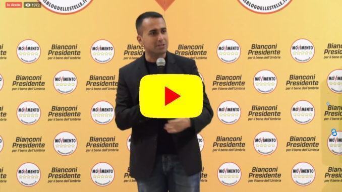 Di Maio M5s, a Perugia per la tappa finale della campagna elettorale