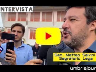 Elezioni Umbria, Matteo Salvini a Valfabbrica, intervista