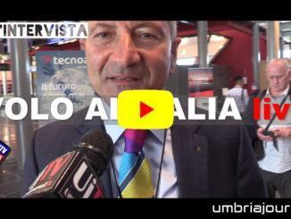 Volo Alitalia Perugia Milano, intervista a Umberto Solimeno