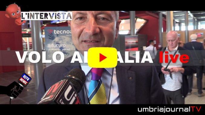 Volo Alitalia Perugia Milano, intervista a Umberto Solimeno