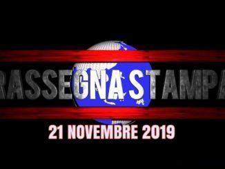 Rassegna stampa del 21 novembre 2019 prime di copertina