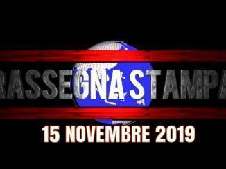 La rassegna stampa del 15 novembre 2019 prime di copertina