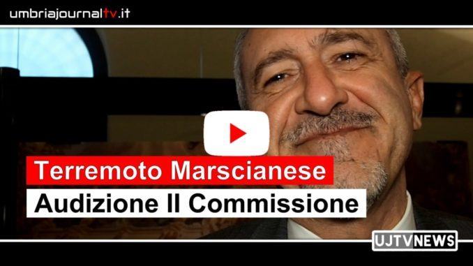Terremoto Marscianese, audizione II commissione, intervista presidente Mancini